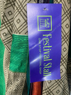 Festival Stall LTD Boho festival Clothing Wrap Skirt long maxi reversible Boho hippy Festival sari silk vintage UK 8 - 18