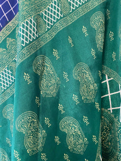 Festival Stall LTD Boho festival Clothing Wrap Skirt long maxi reversible Boho hippy Festival sari silk vintage UK 8 - 18