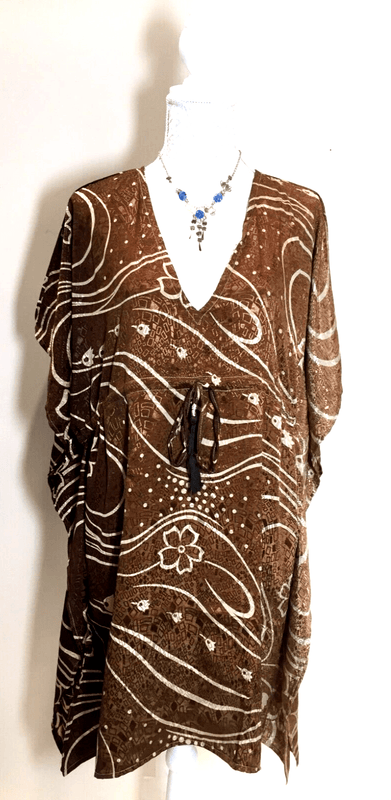 Festival Stall LTD Boho festival Clothing Festival Tunic DRESS Top Blouse Kaftan Boho hippy Sari Silk Cover up UK 8 - 18