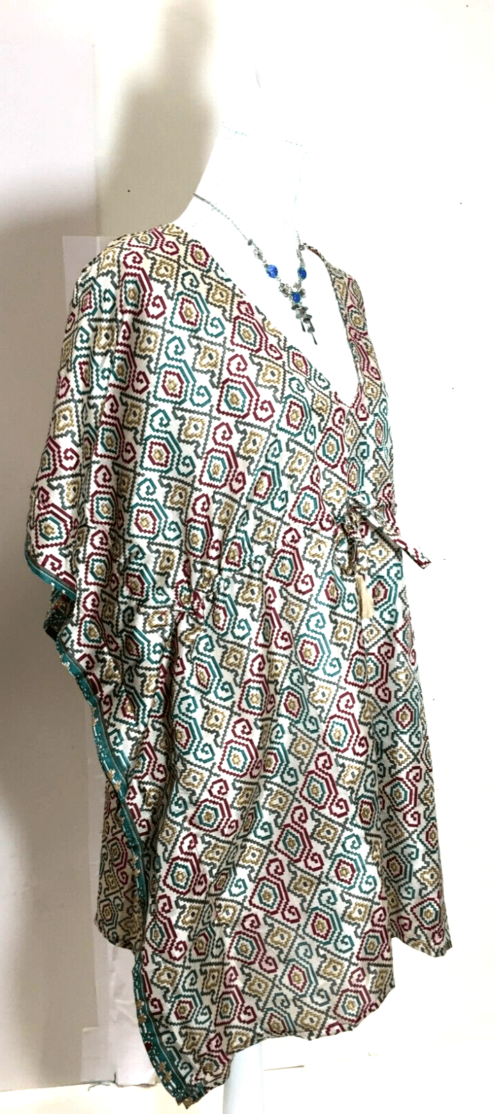 Festival Stall LTD Boho festival Clothing Blouse Tunic Dress Top Kaftan Boho hippy Festival Sari Silk Cover up UK 8 - 18