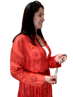 Festival Stall LTD Boho festival Clothing RED Maxi Dress Boho hippy festival Style print yoga long summer UK 8 10 12 14 16