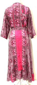 Festival Stall LTD Boho festival Clothing Wrap Dress Boho hippy Festival Long Sari - Silk pretty Pink summer UK 8 10 12 14