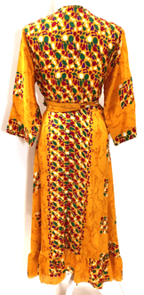 Festival Stall LTD Boho festival Clothing Vintage wrap DRESS boho UNIQUE handmade recycled INDIAN Sari Silk one size 8 - 14