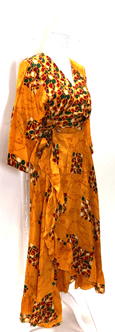 Festival Stall LTD Boho festival Clothing Vintage wrap DRESS boho UNIQUE handmade recycled INDIAN Sari Silk one size 8 - 14