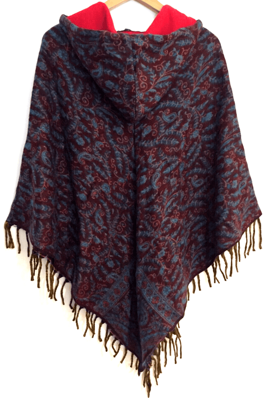 Festival Stall LTD Boho festival Clothing UNIQUE Handmade Poncho Warm Winter Wrap Cape Shawl Hoodie coat Jacket gift 8 - 20