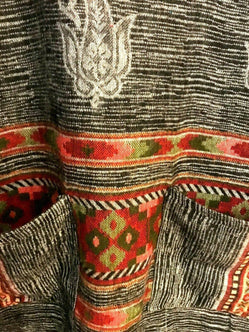 Festival Stall LTD Boho festival Clothing Boho hippie TUNIC grey winter warm tassel long sleeve blouse top 8 10 12 14