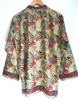 Festival Stall LTD Boho festival Clothing TUNIC TOP BLOUSE BOHO HIPPY Floral silk Indian Vintage retro UK 8 - 14