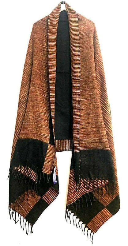 Festival Stall LTD Boho festival Clothing Shawl Poncho blanket warm scarf wrap yoga meditation hippy boho pashmina fleece
