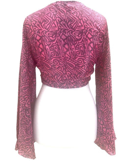 Festival Stall LTD Boho festival Clothing Blouse Top Kaftan Kimono Wrap Boho hippy festival retro SILK vintage 8 10 12 14