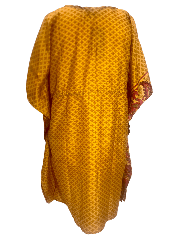 Festival Stall LTD Boho festival Clothing Tunic dress Kaftan Top Cover up Boho hippy festival Vintage Sari Silk retro 8 - 18