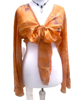 Festival Stall LTD Boho festival Clothing Blouse Top Kaftan Kimono Wrap Boho hippy festival retro SILK vintage 8 10 12 14