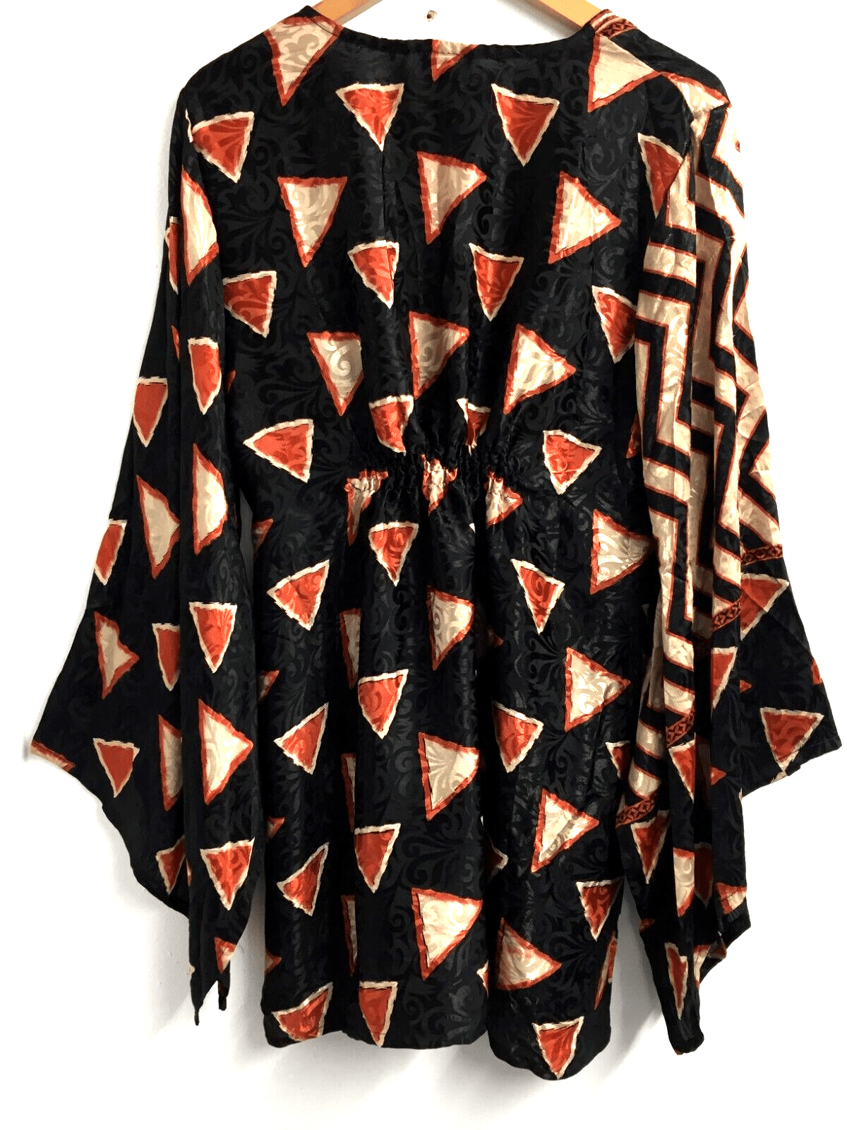 Festival Stall LTD Boho festival Clothing Boho hippy festival sari silk KAFTAN tunic top blouse cover up UK 10 12 14 16 18