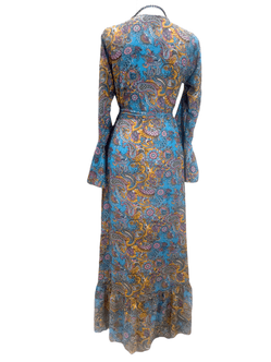Festival Stall LTD Boho festival Clothing Wrap Dress Boho hippy silk long maxi, summer beach festival, party uk 8 10 12 14