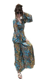 Festival Stall LTD Boho festival Clothing Wrap Dress Boho hippy silk long maxi, summer beach festival, party uk 8 10 12 14