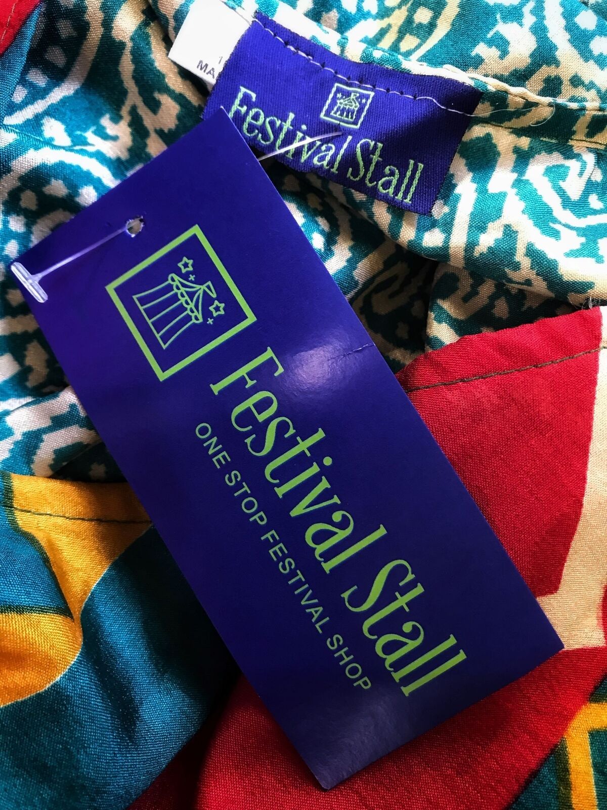 Festival Stall LTD Boho festival Clothing Blouse top Tunic SILK Festival boho hippie ethnic print red retro paisley 8 - 14