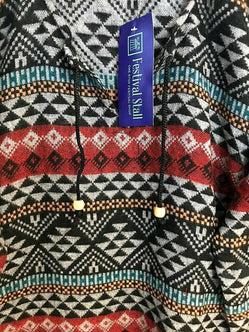 Festival Stall LTD Boho festival Clothing Sweater jumper pullover tunic boho hippie RED winter warm knit UK 8 10 12 14