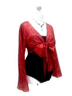 Festival Stall LTD Boho festival Clothing Blouse Top Kaftan Kimono Wrap Boho hippy festival retro SILK vintage 8 10 12 14