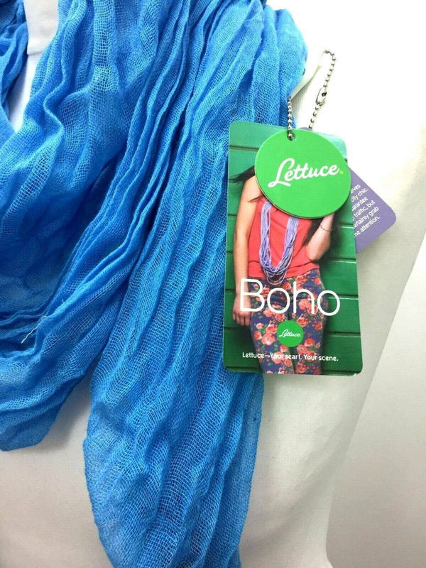 Festival Stall LTD Boho festival Clothing SCARF Long length green, blue, grey, beaded, knotted, boho hippy style festival