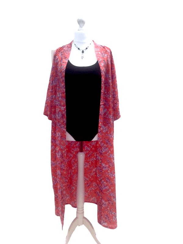 Boho Hippy Festival, Silk Beach Summer Cover Up Kimono robe dress UK 10 12 14 16