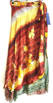 Festival Stall LTD Boho festival Clothing Wrap Skirt Boho hippy Festival Sari Silk maxi long retro party 8 10 12 14 16 18