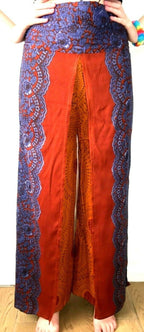 Festival Stall LTD Boho festival Clothing Wide leg palazzo loose fit festival trousers boho hippy casual culottes one size