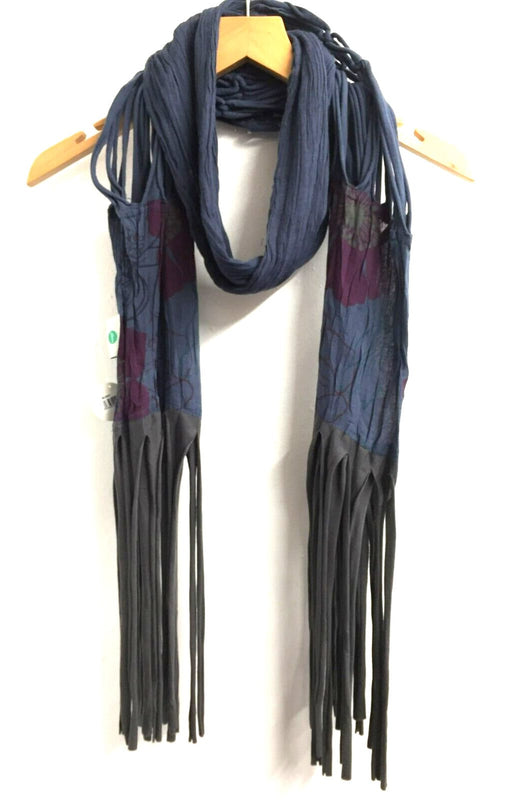 Festival Stall LTD Boho festival Clothing Long length, crinkle, cotton, grey, jade, purple, fringed, knotted, goth, boho hippy festival style, fashion scarf, wrap, pashmina