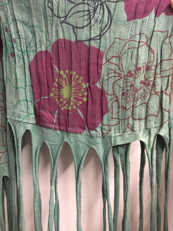 Festival Stall LTD Boho festival Clothing Long length, crinkle, cotton, grey, jade, purple, fringed, knotted, goth, boho hippy festival style, fashion scarf, wrap, pashmina