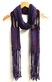 Festival Stall LTD Boho festival Clothing Long length, crinkle, cotton, grey, jade, purple, fringed, knotted, goth, boho hippy festival style, fashion scarf, wrap, pashmina