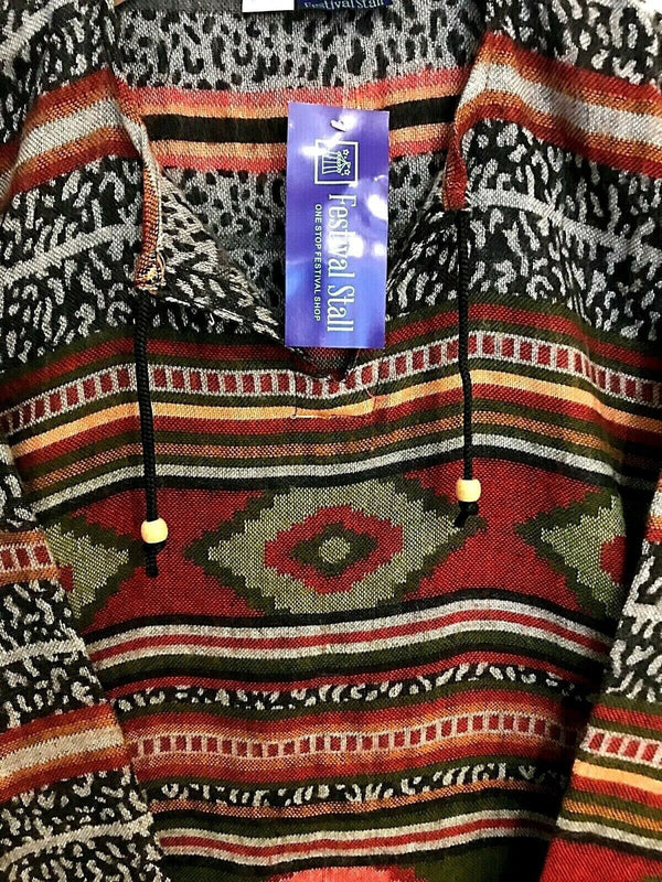 Festival Stall LTD Boho festival Clothing Boho hippie festival winter warm tassel long sleeve blouse top tunic uk 12 14