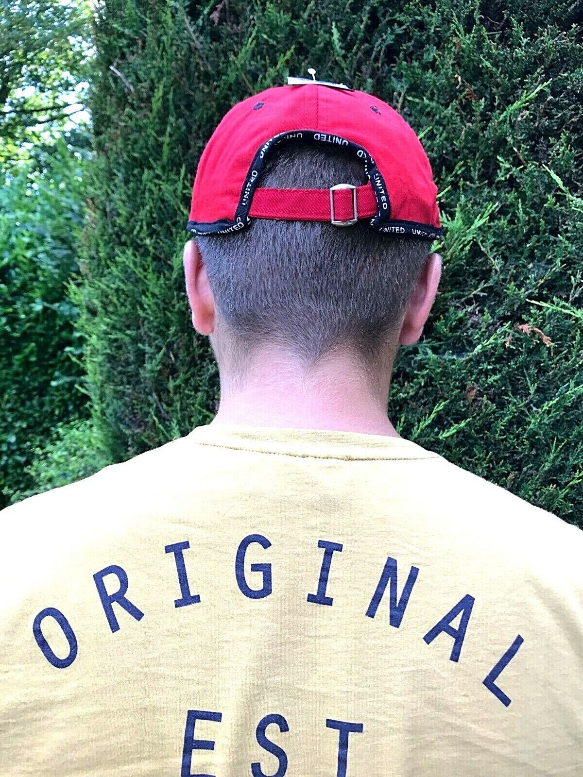 Festival Stall LTD Boho festival Clothing ENGLAND baseball cap hat black red summer sun beach sports one size