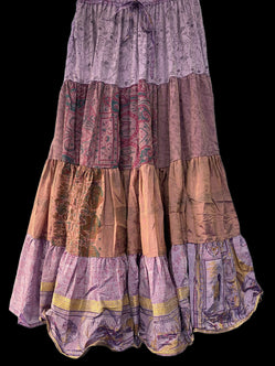 Silk Skirt, Full Circle, Purple Lavender Glow Skirt - 25 ft, ATS, Cosplay, Steampunk Boho Belly Dancing ONE SIZE