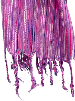 PRETTY PINK PURPLE striped HLA of LONDON scarf wrap pashmina gift present