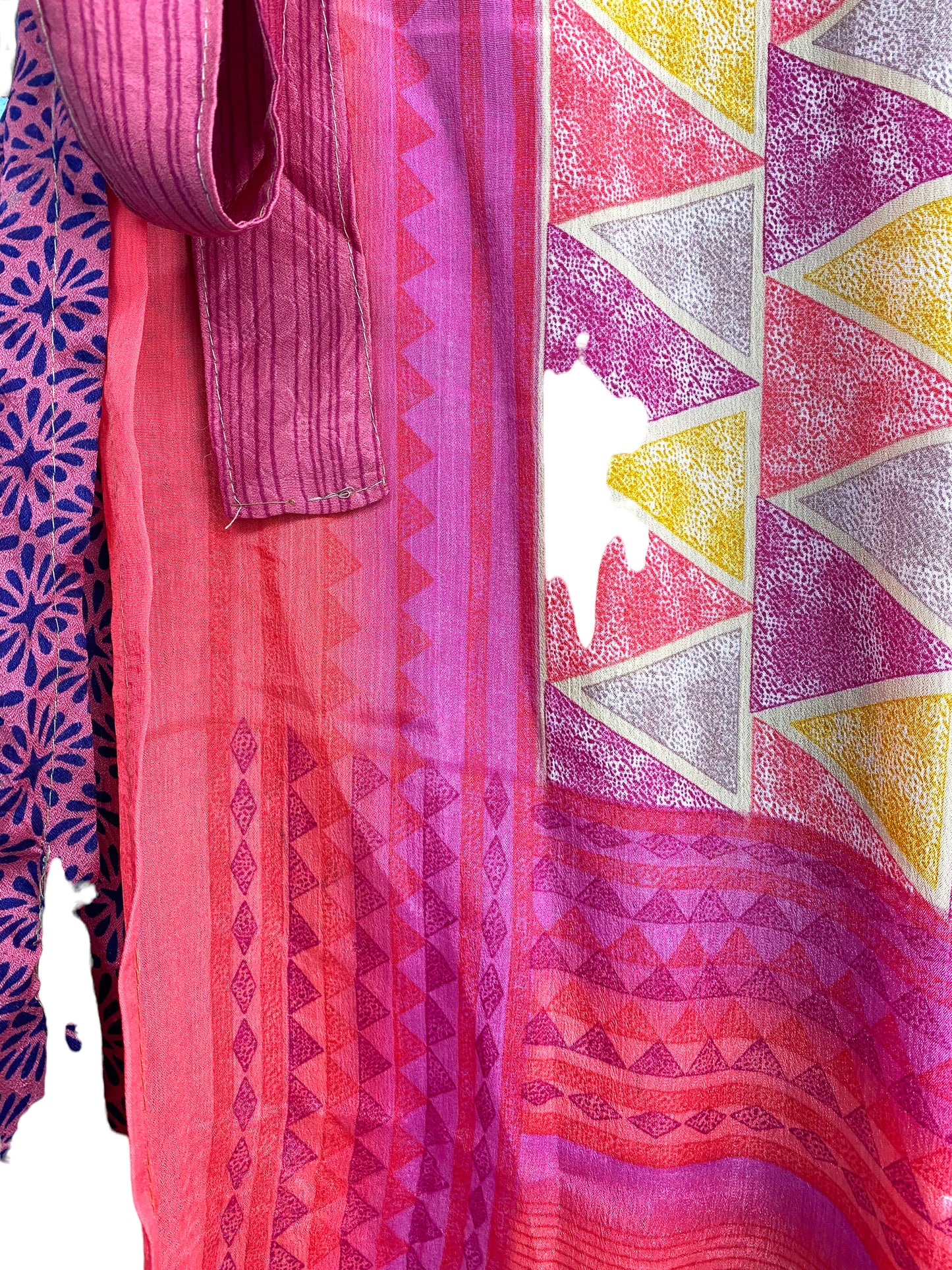 Wrap Skirt Vintage long Maxi SILK sustainable Boho Hippy Festival summer UK 8-18