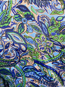 Boho hippie SILK Kimono Cover Up Wrap Long gown robe dress duster coat BLUE