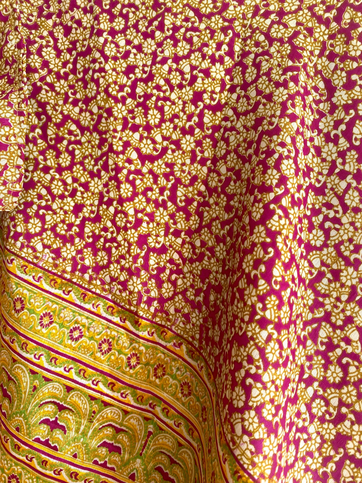 Festival Stall LTD Boho festival Clothing Wrap Skirt Vintage long Maxi Boho Hippy Sari Silk Blue Festival summer UK 8 - 18