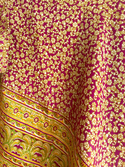 Festival Stall LTD Boho festival Clothing Wrap Skirt Vintage long Maxi Boho Hippy Sari Silk Blue Festival summer UK 8 - 18