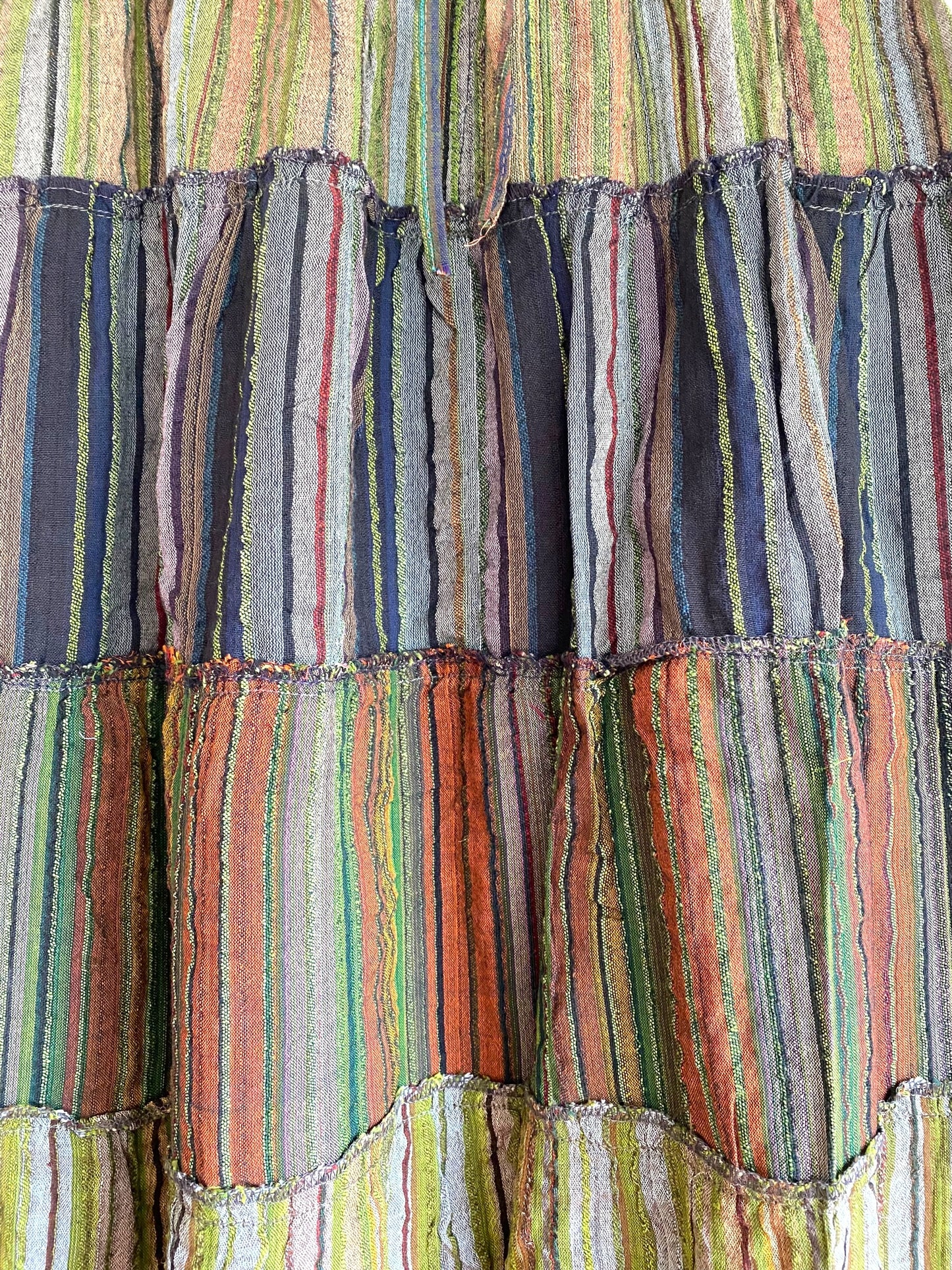 Boho Long skirt, Leaf GREEN, pagan earth summer layered Festival Hippie Maxi style UK 8 10 12 16