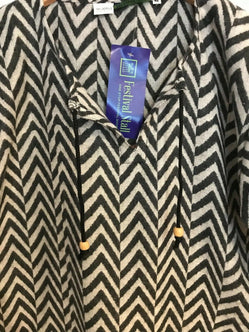 Festival Stall LTD Boho festival Clothing Boho hippie dark grey winter warm tassel long sleeve blouse top tunic uk 8 10