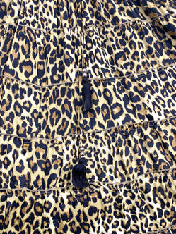 Skirt Long SILK maxi Festival boho hippie gypsy sexy leopard print One Size 8-18