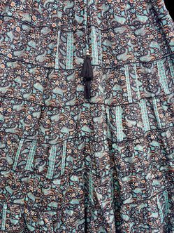 Festival Stall LTD Boho festival Clothing MINT Black SILK skirt, long layered maxi, pretty Festival Boho Hippie Gypsy party style UK 8 - 18