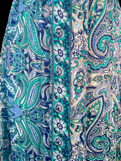 Festival Stall LTD Boho festival Clothing Blue Jade Boho SILK maxi dress | Asymmetric long length Summer| Royal Elegant godess hippie | Vacation | Festival Wedding Party outfit