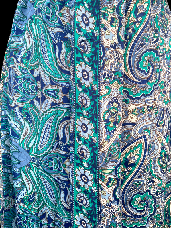 Festival Stall LTD Boho festival Clothing Blue Jade Boho SILK maxi dress | Asymmetric long length Summer| Royal Elegant godess hippie | Vacation | Festival Wedding Party outfit