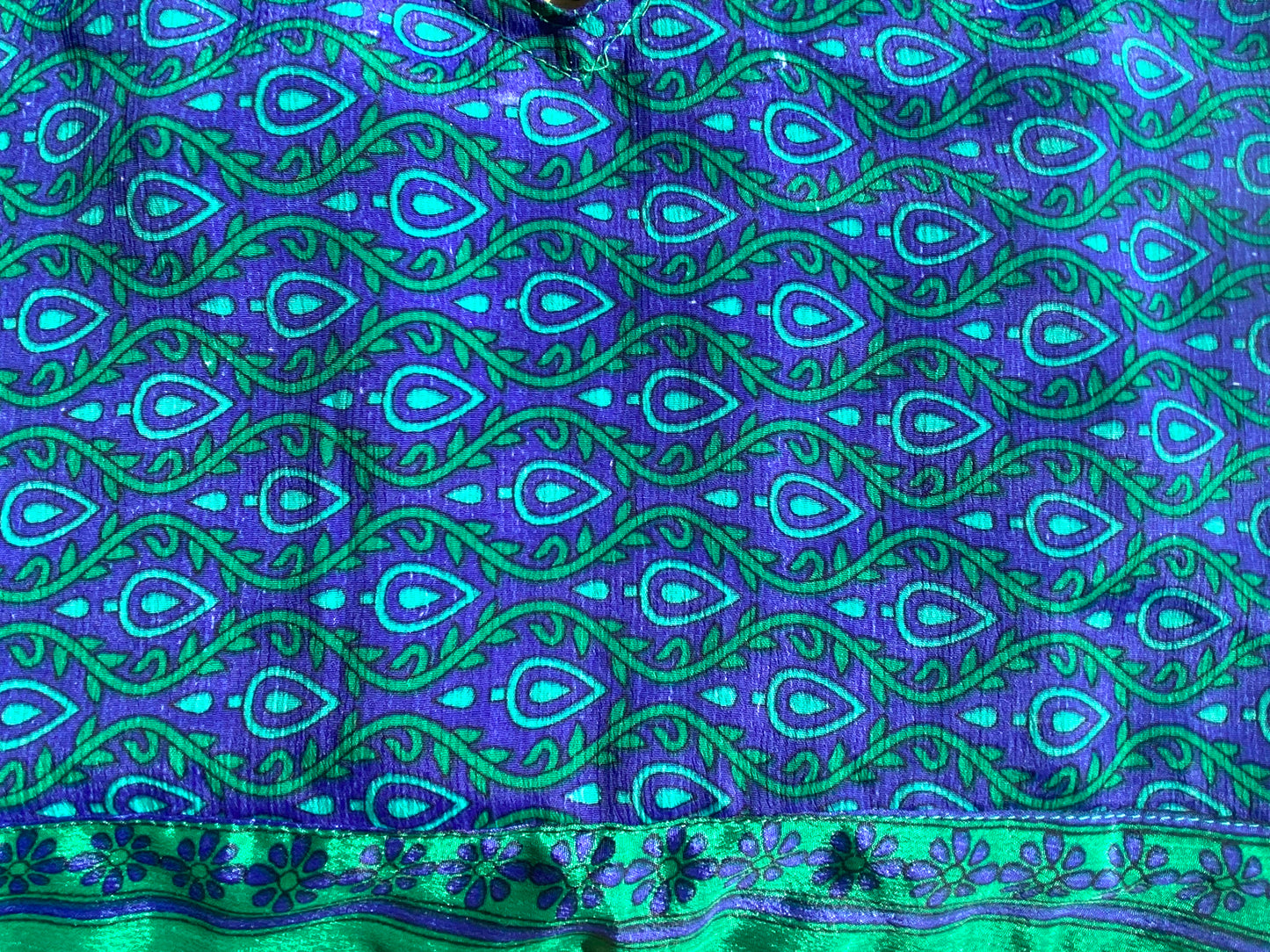 Festival Stall LTD Boho festival Clothing Pretty BLUE SILK Crop Top sexy Boho Hippy Festival summer sun vest UK 8 10 12