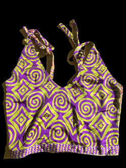 Festival Stall LTD Boho festival Clothing Pretty Purple SILK Crop Top sexy Boho Hippy Festival summer sun vest UK 8 10 12