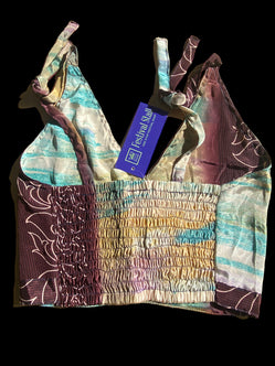 Festival Stall LTD Boho festival Clothing Pretty Green SILK Crop Top sexy Boho Hippy Festival summer sun vest UK 8 10 12