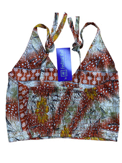 Festival Stall LTD Boho festival Clothing Pretty Rust SILK Crop Top sexy Boho Hippy Festival summer sun vest UK 8 10 12