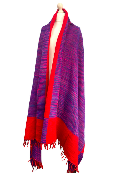 Festival Stall LTD Boho festival Clothing Shawl blanket poncho warm scarf wrap yoga meditation hippy boho pashmina fleece