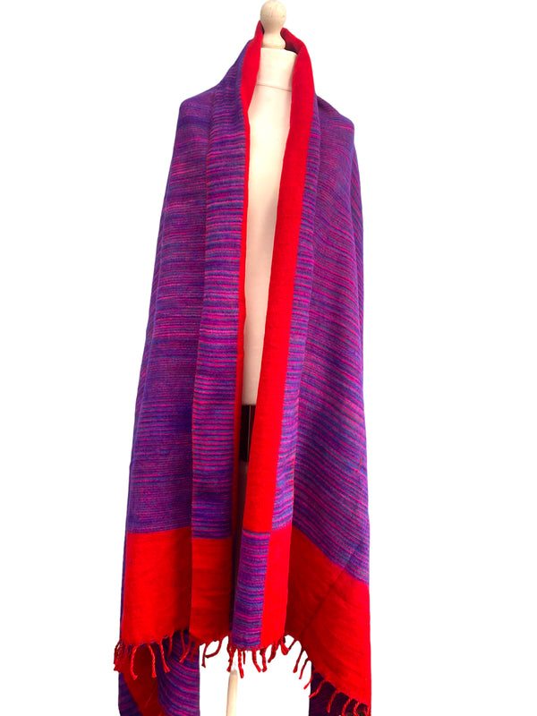 Festival Stall LTD Boho festival Clothing Shawl blanket poncho warm scarf wrap yoga meditation hippy boho pashmina fleece