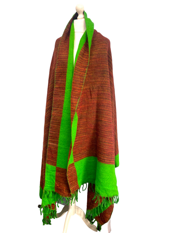 Shawl Poncho blanket warm scarf wrap yoga meditation hippy boho pashmina fleece