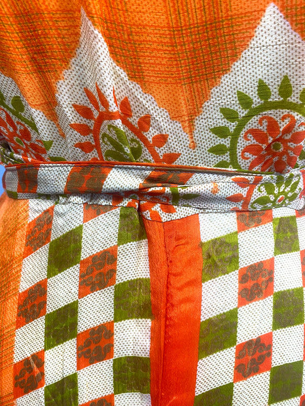 Festival Stall LTD Boho festival Clothing Long Wrap Dress pretty summer Boho hippy Festival maxi Sari - Silk UK 8 10 12 14